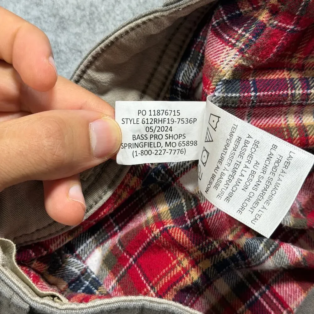 RedHead Cargo Pants Mens 34x32 Gray Flannel Lined Fleece Outdoor Hunting Hiking